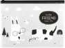 Папка-конверт на молнии MeShu "Cute Friend", A4, 150мкм, прозрачная с рисунком